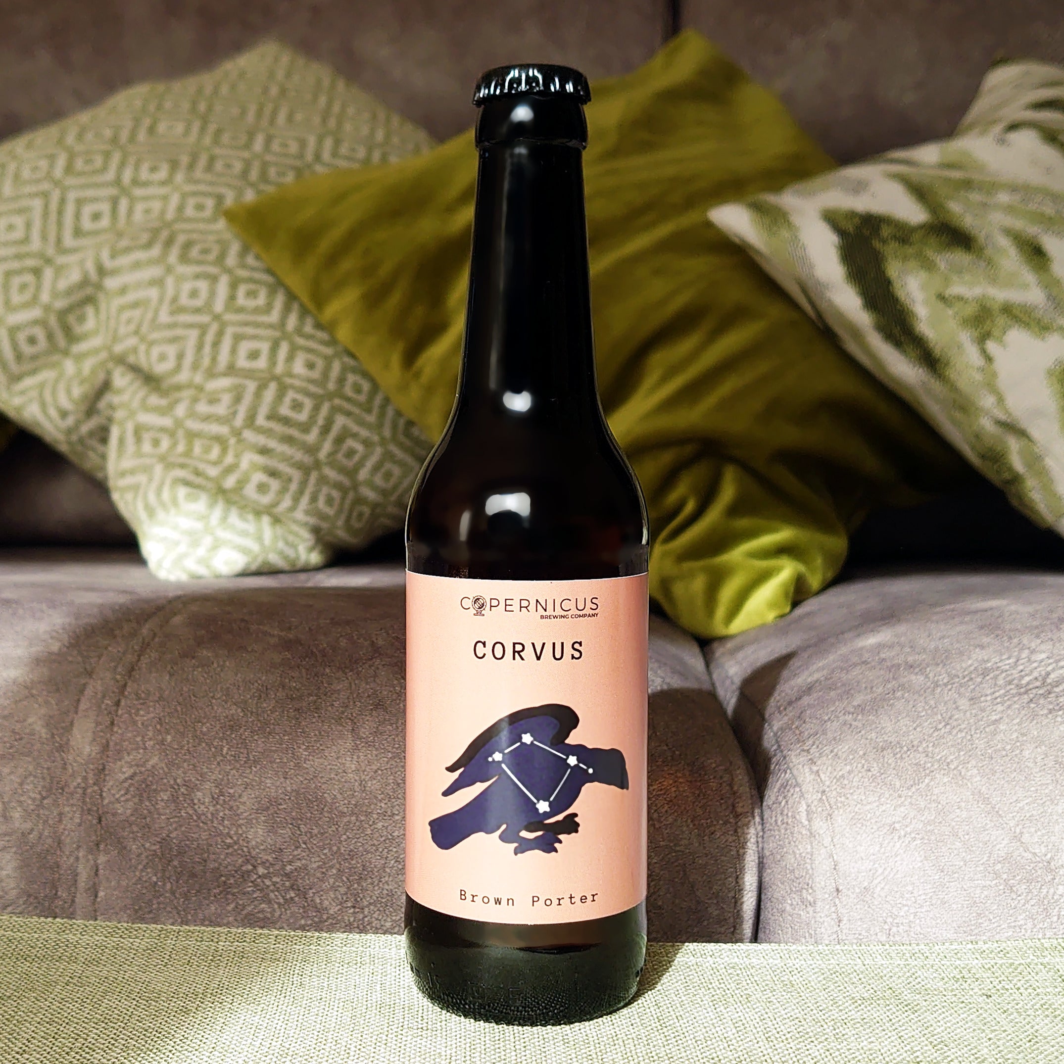 Botellín de 33cl de cerveza Copernicus Corvus - Brown Porter